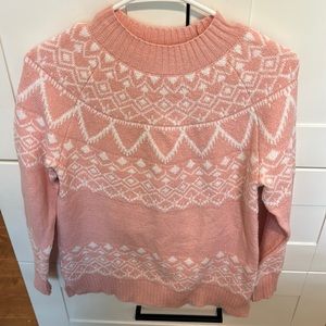 Ann Taylor Loft light pink mock neck sweater NWT